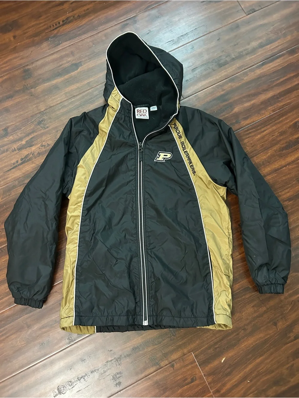 Purdue Boilermakers Kids Black & Gold Hooded Rain Jacket
